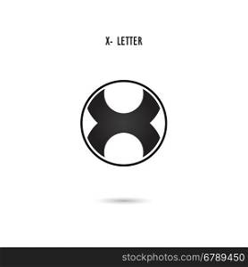 Creative X-letter icon abstract logo design.X-alphabet symbol.Corporate business and industrial logotype symbol.Vector illustration