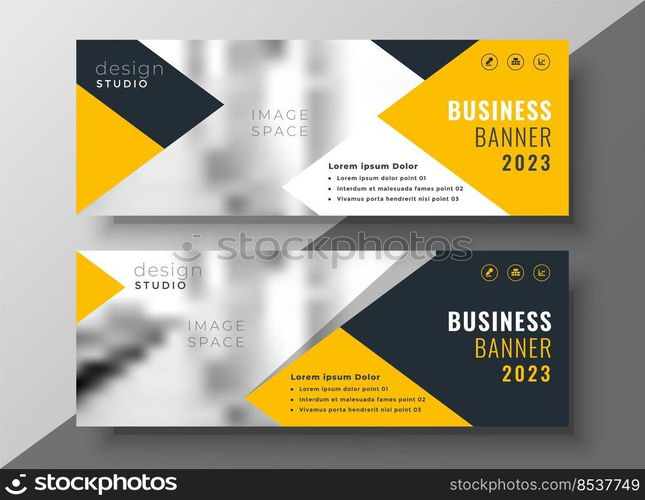 creative yellow business banner template