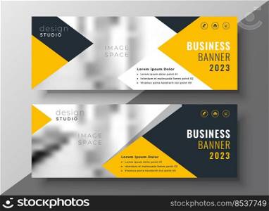 creative yellow business banner template