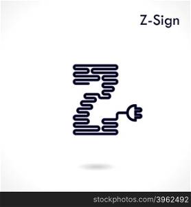 Creative Z- letter icon abstract logo design vector template.Creative Z- alphabet vector design.Business and education creative logotype symbol.Vector illustration