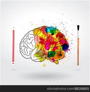 Creativity brain vector image