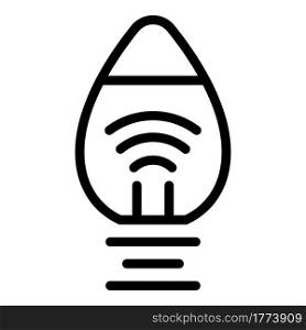Creativity smart lightbulb icon. Outline Creativity smart lightbulb vector icon for web design isolated on white background. Creativity smart lightbulb icon, outline style