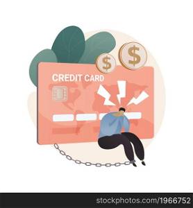 Credit card abstract concept vector illustration. Banking credit program, e-commerce and online shopping, financial operations and plastic card, mobile payment, cardholder abstract metaphor.. Credit card abstract concept vector illustration.