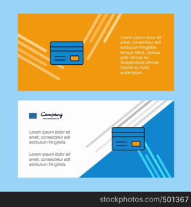 Credit card abstract corporate business banner template, horizontal advertising business banner.