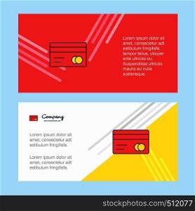 Credit card abstract corporate business banner template, horizontal advertising business banner.