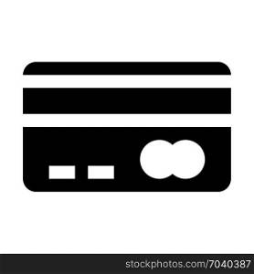 Credit card back, icon on isolated background