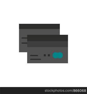 Credit card, Banking, Card, Cards, Credit, Finance, Money Flat Color Icon. Vector icon banner Template