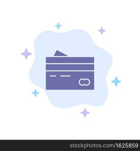 Credit card, Banking, Card, Cards, Credit, Finance, Money, Shopping Blue Icon on Abstract Cloud Background