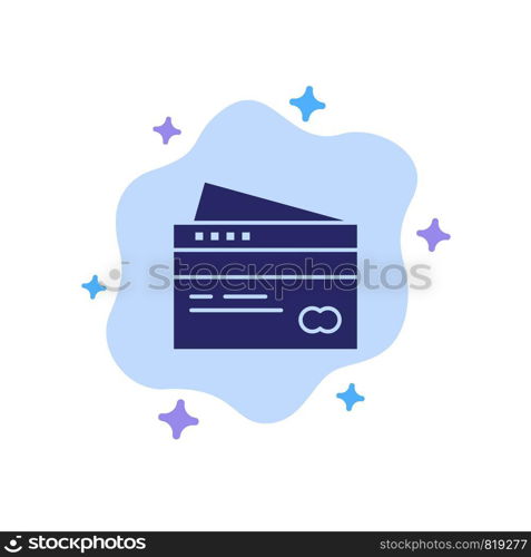 Credit card, Banking, Card, Cards, Credit, Finance, Money, Shopping Blue Icon on Abstract Cloud Background