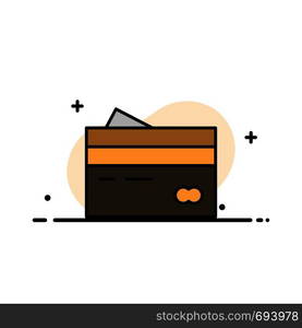 Credit card, Banking, Card, Cards, Credit, Finance, Money, Shopping Business Flat Line Filled Icon Vector Banner Template