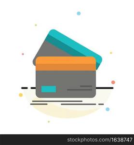 Credit card, Business, Cards, Credit Card, Finance, Money, Shopping Abstract Flat Color Icon Template