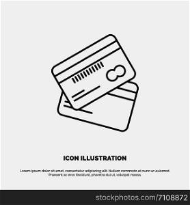 Credit card, Business, Cards, Credit Card, Finance, Money, Shopping Line Icon Vector