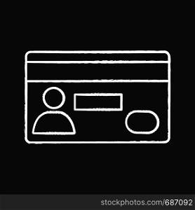 Credit card chalk icon. Cashless payment. E-payment. Isolated vector chalkboard illustration. Credit card chalk icon