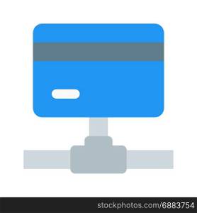 credit card connection, icon on isolated background,