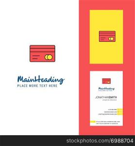 Credit card Creative Logo and business card. vertical Design Vector
