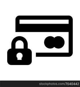 Credit card encrypted, icon on isolated background
