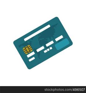 Credit card flat icon isolated on white background. Credit card flat icon