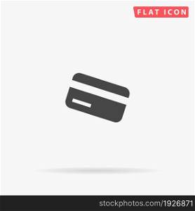 Credit Card flat vector icon. Glyph style sign. Simple hand drawn illustrations symbol for concept infographics, designs projects, UI and UX, website or mobile application.. Credit Card flat vector icon