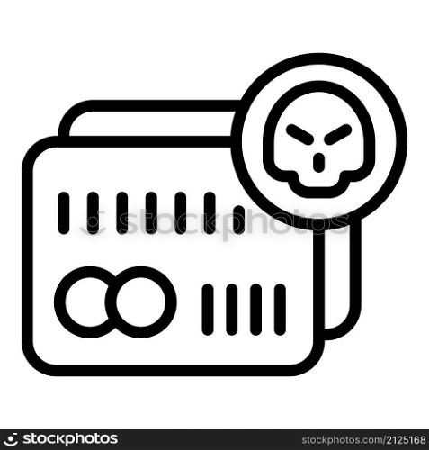 Credit card fraud icon outline vector. Cuber secure. Money identity. Credit card fraud icon outline vector. Cuber secure
