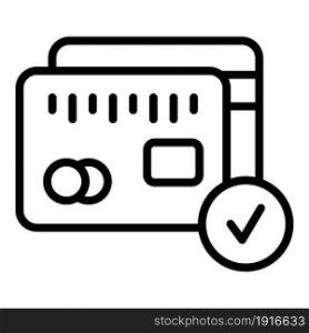 Credit card holder icon outline vector. Bank payment. Client transaction. Credit card holder icon outline vector. Bank payment