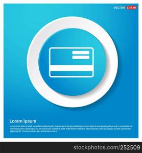 Credit card icon Abstract Blue Web Sticker Button - Free vector icon