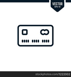 Credit card icon collection in outlined or line art style