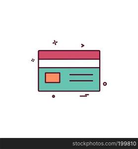 Credit card icon design vector 