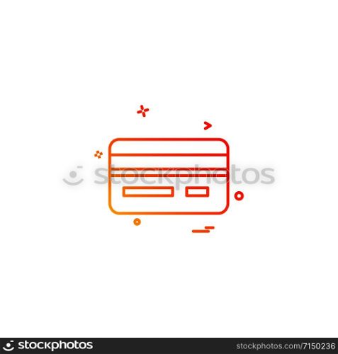 Credit card icon design vector