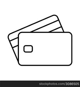 Credit card icon. Electronic account illustration symbol. Sign virtual money vector.