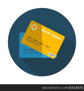 Credit Card Icon Flat Concept Vector Illustration EPS10. Credit Card Icon Flat Concept Vector Illustration