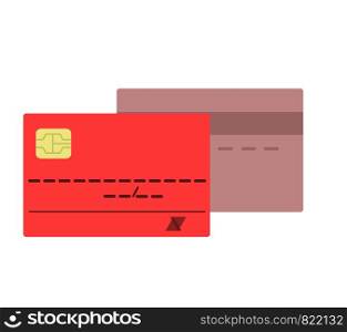 Credit card icon. Money financial item and commerce theme. Isolated design. Vector illustration