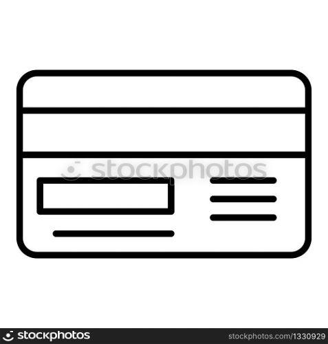 Credit card icon. Outline credit card vector icon for web design isolated on white background. Credit card icon, outline style