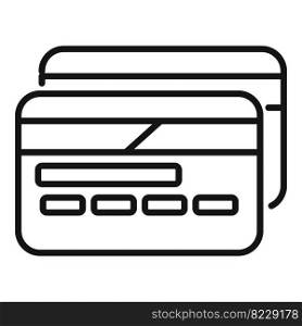 Credit card icon outline vector. Interface ui. Game system. Credit card icon outline vector. Interface ui