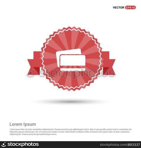 Credit card icon - Red Ribbon banner