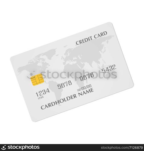 Credit Card icon sign. Bank card. Vector. Realistic credit card