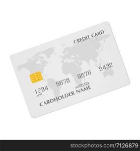 Credit Card icon sign. Bank card. Vector. Realistic credit card