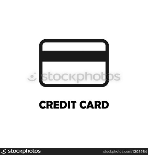 Credit card icon. Simple vector illustration on white background. EPS 10