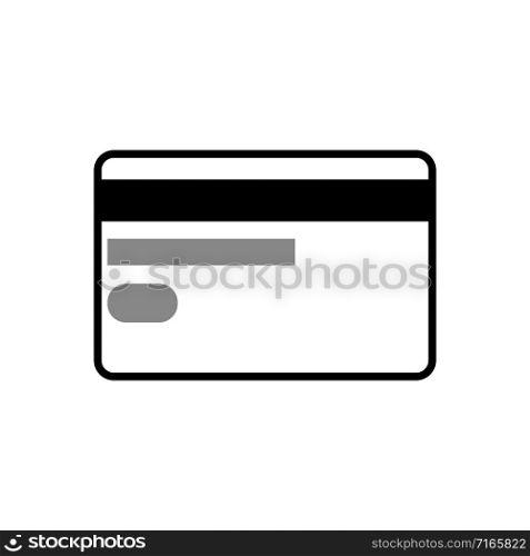 Credit card icon vector isolated on white background