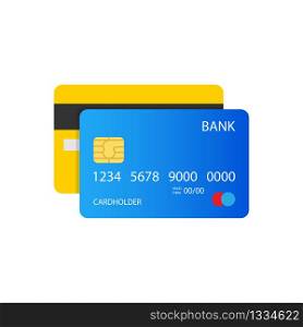 Credit card illustration, front and back view. EPS10 Vector illustration. Credit card illustration, front and back view. EPS10 Vector