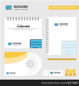 Credit card Logo, Calendar Template, CD Cover, Diary and USB Brand Stationary Package Design Vector Template