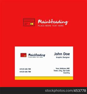 Credit card logo Design with business card template. Elegant corporate identity. - Vector