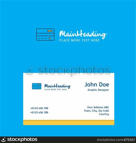 Credit card logo Design with business card template. Elegant corporate identity. - Vector
