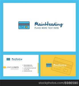 Credit card Logo design with Tagline & Front and Back Busienss Card Template. Vector Creative Design