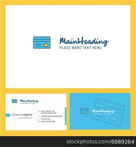 Credit card Logo design with Tagline & Front and Back Busienss Card Template. Vector Creative Design