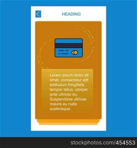 Credit card mobile vertical banner design design. Vector