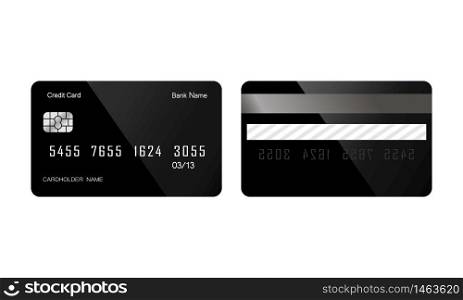 Credit card or debit icon flat on isolated white background. EPS 10 vector. Payment concept. Credit card or debit icon flat on isolated white background. EPS 10 vector. Payment concept.