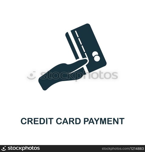 Credit Card Payment creative icon. Simple element illustration. Credit Card Payment concept symbol design from personal finance collection. Can be used for mobile and web design, apps, software, print. Credit Card Payment icon. Line style icon design from personal finance icon collection. UI. Pictogram of credit card payment icon. Ready to use in web design, apps, software, print.