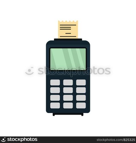 Credit card payment terminal icon. Flat illustration of credit card payment terminal vector icon for web design. Credit card payment terminal icon, flat style