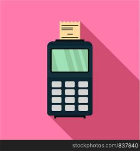 Credit card payment terminal icon. Flat illustration of credit card payment terminal vector icon for web design. Credit card payment terminal icon, flat style