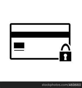 credit card security on white background. credit card security sign. flat style. credit card icon for your web site design, logo, app, UI.